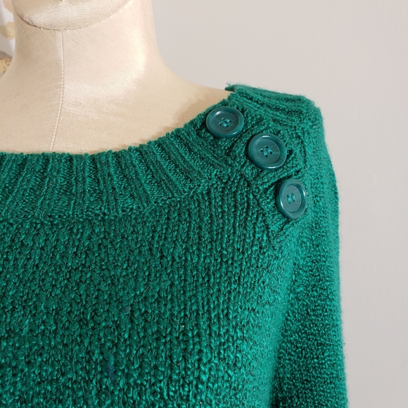 Carolyn Taylor Sweaters - Carolyn Taylor green scoop neck sweater size Med